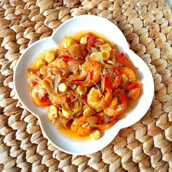 Udang Cah Jagung Muda