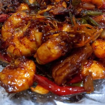 Udang Goreng Saos Kecap